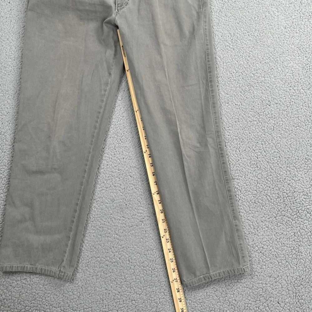 Meyer‎ Diego Chino Pants Men 36x28 Grey Cotton Stretch Modern Flat Front